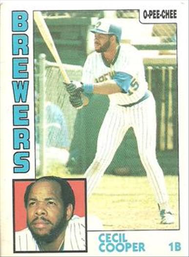 1984 O-Pee-Chee Baseball Cards 043      Cecil Cooper